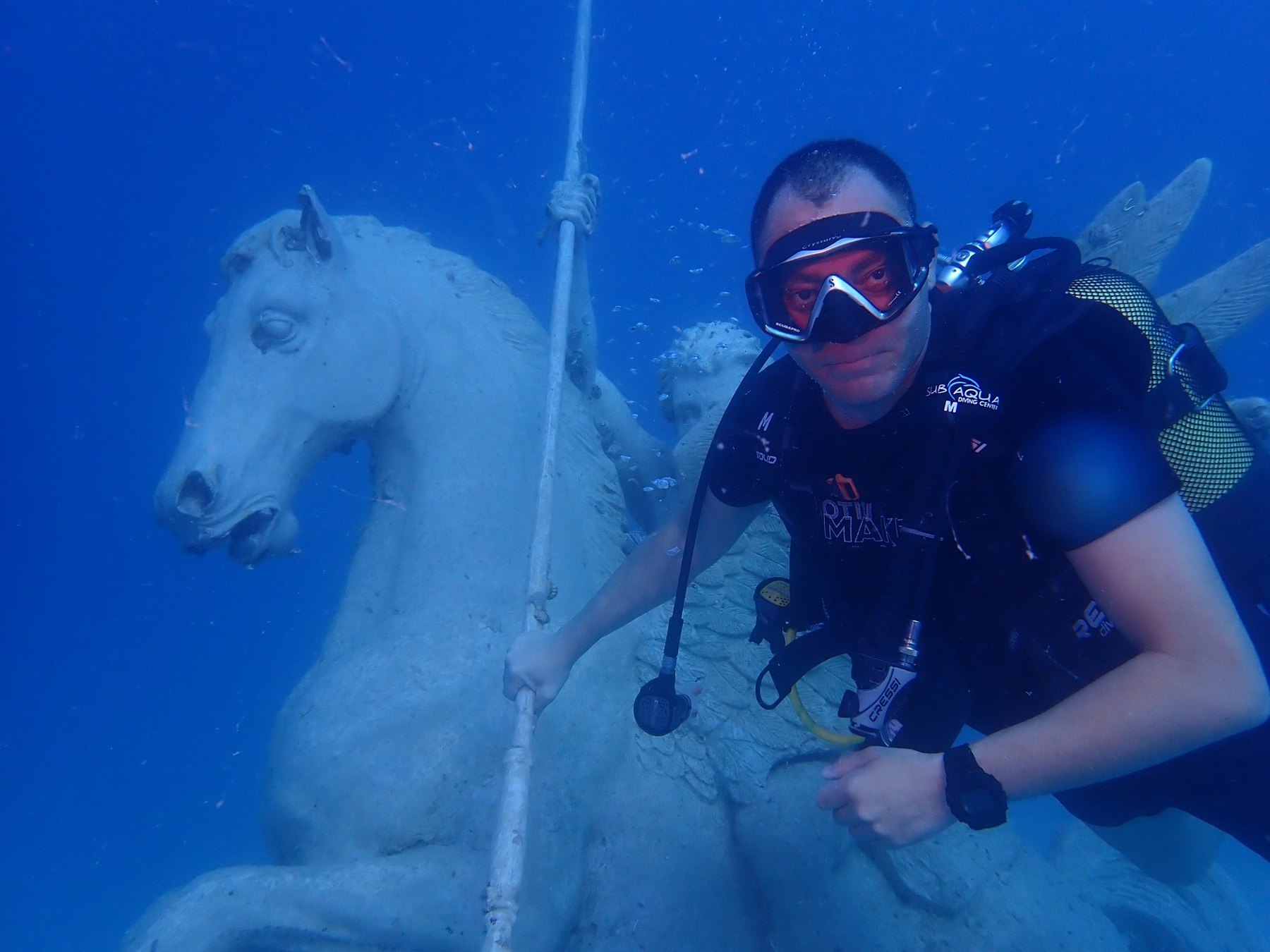 Scuba diving underwater